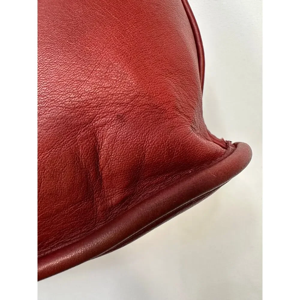 Vintage 1990’s Coach Bleeker Bucket Bag 4153 Red Leather Shoulder Bag - Picture 7 of 12